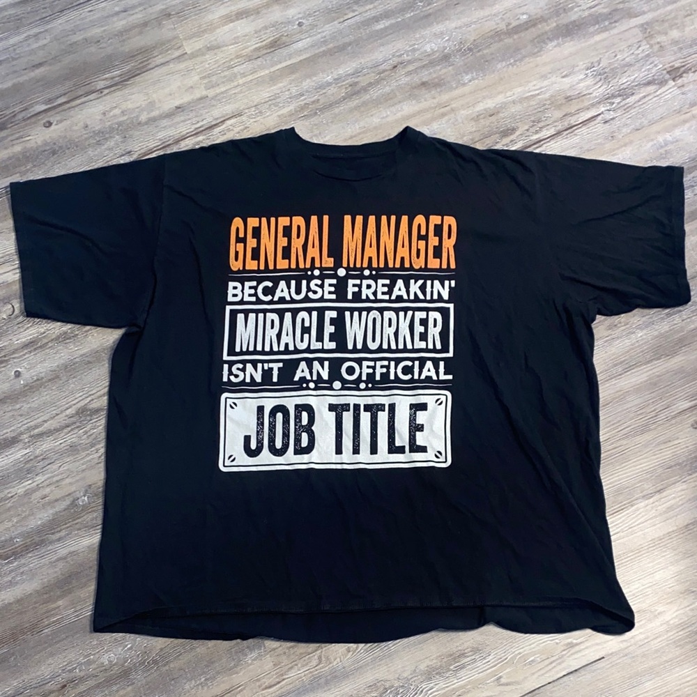 GUC Mens 3XL General Manager Sarcasm Tee Shirt
